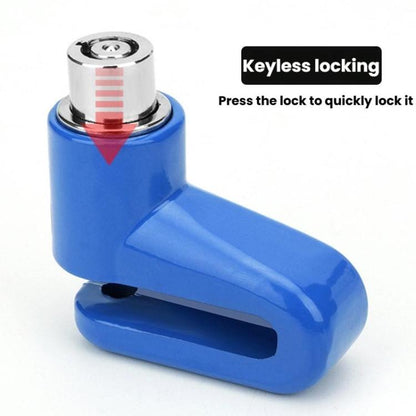 Antivol de disque de frein de vélo, portable, avec câble de rappel pour moto, accessoires de verrouillage, rouge, noir, bleu