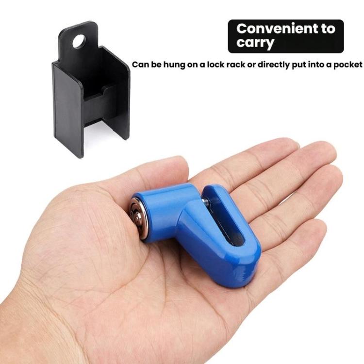 Antivol de disque de frein de vélo, portable, avec câble de rappel pour moto, accessoires de verrouillage, rouge, noir, bleu