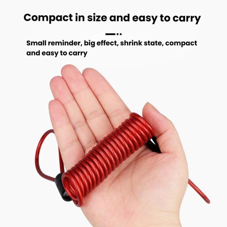 Antivol de disque de frein de vélo, portable, avec câble de rappel pour moto, accessoires de verrouillage, rouge, noir, bleu