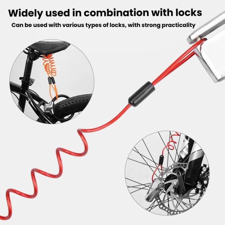 Antivol de disque de frein de vélo, portable, avec câble de rappel pour moto, accessoires de verrouillage, rouge, noir, bleu
