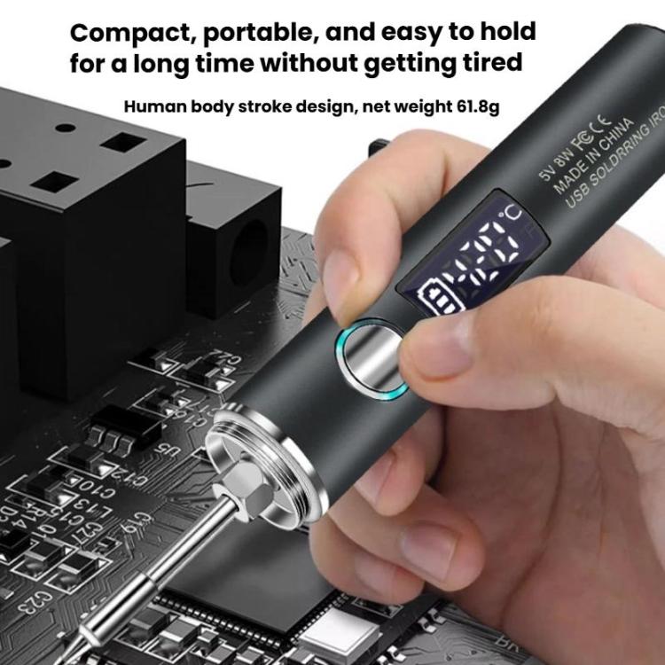 Mini USB Portable Wireless Digital Display Soldering Iron, Small 850 mAh, Small 850 mAh + Blade + Horseshoe Head, Large 1400 mAh, Large 1400 mAh + Blade + Horseshoe Head
