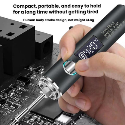 Mini USB Portable Wireless Digital Display Soldering Iron, Small 850 mAh, Small 850 mAh + Blade + Horseshoe Head, Large 1400 mAh, Large 1400 mAh + Blade + Horseshoe Head