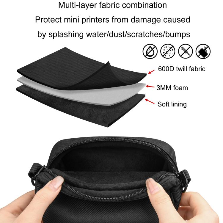 For Fuji X100VI/Canon PowerShot SX740 HS/Ricoh GR Il Digital Camera Storage Shoulder Strap Bag