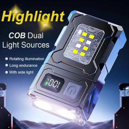 E-SMARTER DC08 Super Bright Floodlight Side Light Rechargeable Mini Flashlight