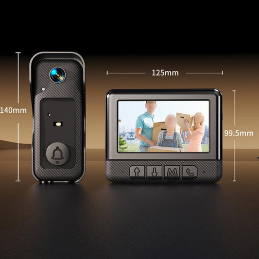 X6 Home Intelligent Infrared Night Vision Wireless Video Doorbell With 4.3-Inch Display