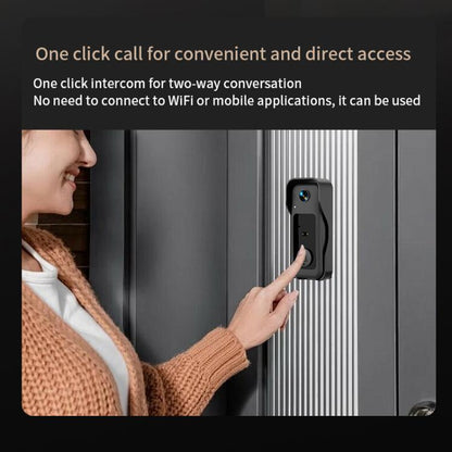 X6 Home Intelligent Infrared Night Vision Wireless Video Doorbell With 4.3-Inch Display, Black+64G, X6