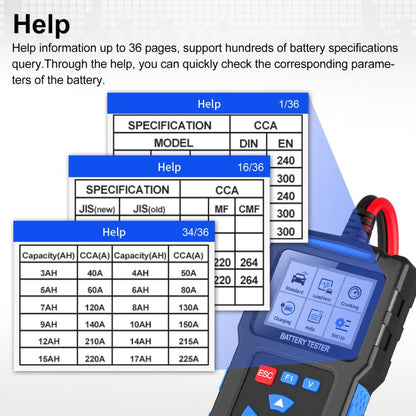 12/24V Multi-Function Car Battery Fault Diagnosis Tester, BT300