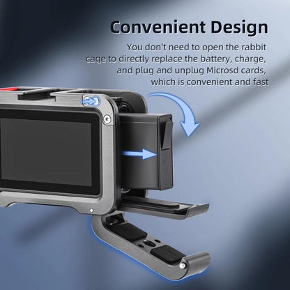 For DJI Action 5 Pro/Action 4/Action 3 Flymile Aluminum Alloy Camera Cage Protective Metal Frame, AC4003 Cage