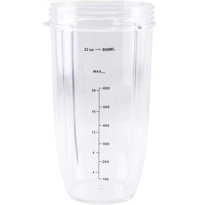 For Nutribullet 900w 600w Blender Blending Bottle Replacement Cups, 18oz, 24oz, 32oz, 32oz With Scale