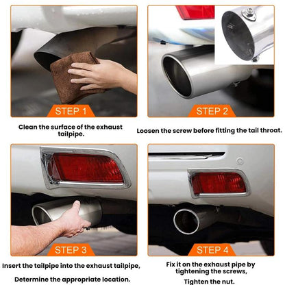 76MM Automotive Stainless Steel Double-layer Muffler Exhaust Pipe