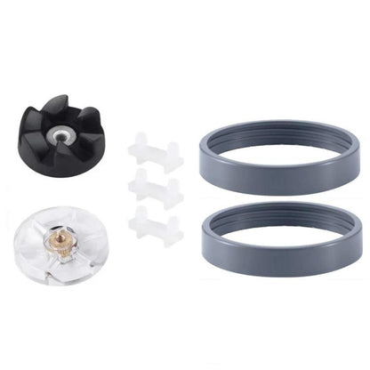 For Nutribullet 600W 900W Blender Juicer Replacement Parts, 3pcs Black Rubber Gear, 3pcs Motor Top Base Gear, 10pcs Shock Pad, 3pcs Cup Ring