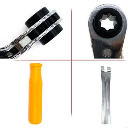 2 Outils de déverrouillage de réglage automatique du jeu + Clé à cliquet carrée 5/16 pouces pour système de freinage pneumatique