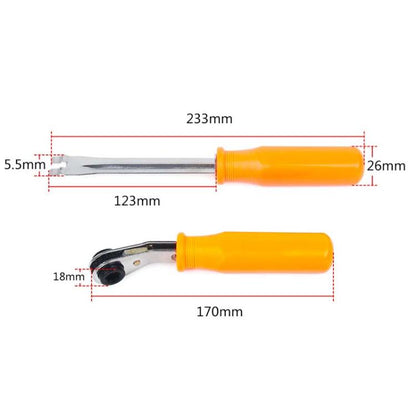 2 Outils de déverrouillage de réglage automatique du jeu + Clé à cliquet carrée 5/16 pouces pour système de freinage pneumatique