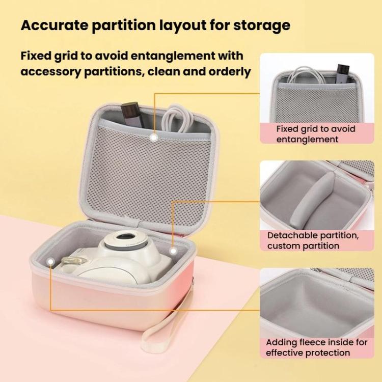 Cwatcun D218 Large Handheld Instant Camera Bag Portable Lightweight CCD Storage Bag, D218