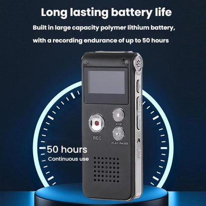 High-Definition Noise Reduction Control Ultra-Long Standby Conference Recorder, Black 64GB, Black 128GB
