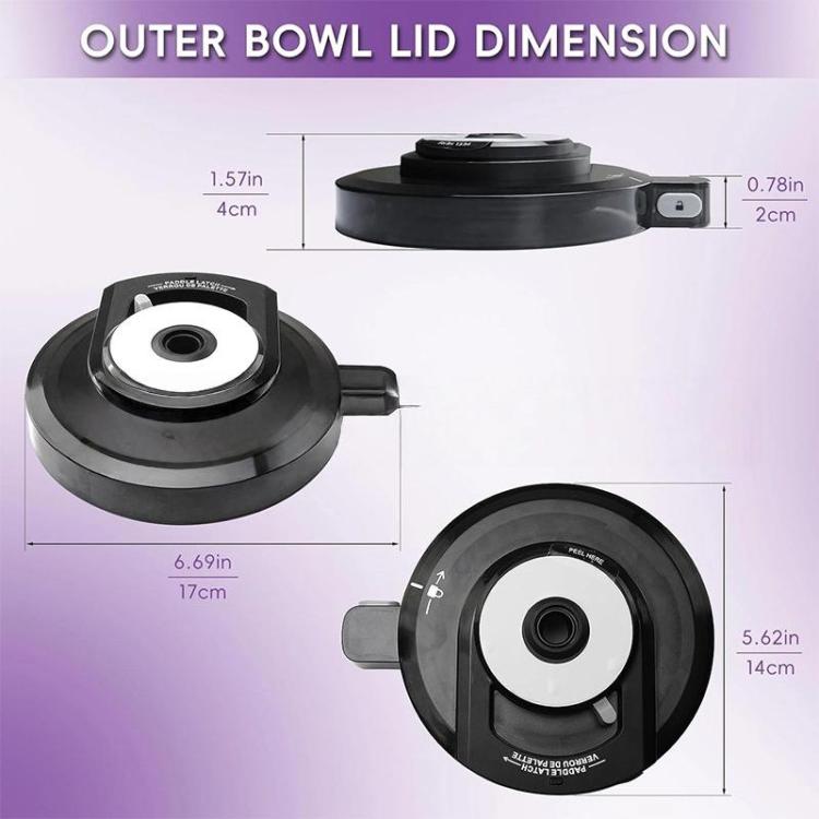 Replacement Outer Bowl Lid For Ninja NC299AMZ/NC301/NC300 Ice Cream Maker, NC300 Outer Bowl Lid