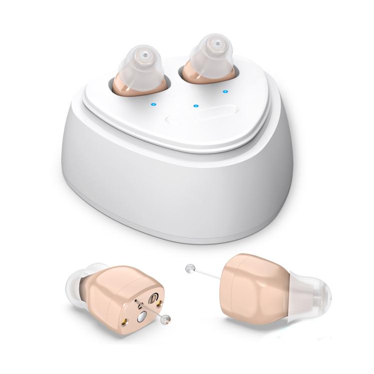 Ultra-Compact In-Ear Invisible Hearing Amplifier With Charging Case For Elderly