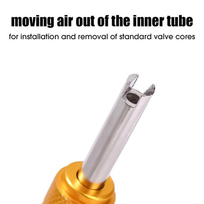 Clé double tête pour l'installation et le retrait de la valve de climatisation de voiture en alliage d'aluminium, clé à valve, 5 pièces