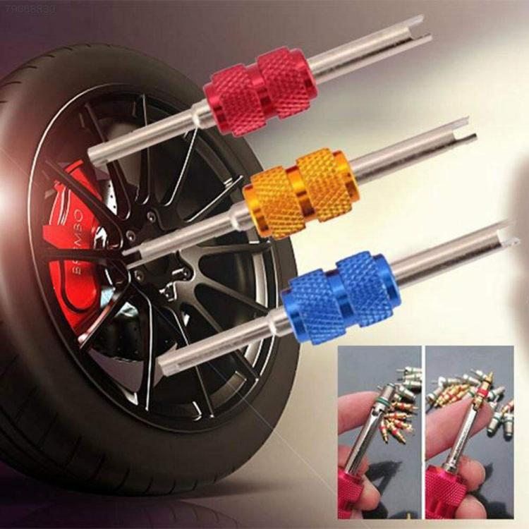 Clé double tête pour l'installation et le retrait de la valve de climatisation de voiture en alliage d'aluminium, clé à valve, 5 pièces