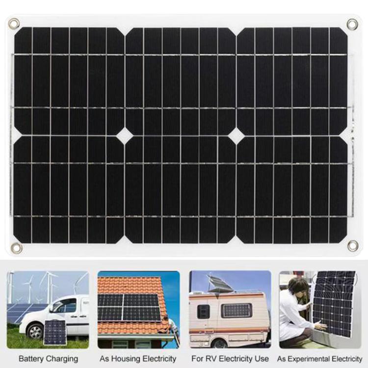 Gurxun 200W Modified Wave Inverter With 18W Solar Panel + 30A Controller Dual Socket + 2 USB + 2 Type-C Ports, Universal Socket 12V To 220V, Universal Socket 12V To 110V, EU Plug 12V To 220V, US Plug 12V To 110V, Brazil Plug 12V To 220V����������������...