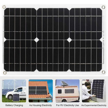 Gurxun 200W Modified Wave Inverter With 18W Solar Panel + 30A Controller Dual Socket + 2 USB + 2 Type-C Ports, Universal Socket 12V To 220V, Universal Socket 12V To 110V, EU Plug 12V To 220V, US Plug 12V To 110V, Brazil Plug 12V To 220V����������������...