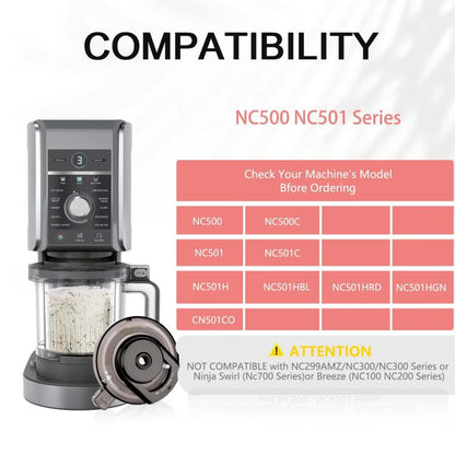 Replacement Outer Bowl Lid For Ninja NC500 Series Ice Cream Maker NC501/NC501H/NC501HBL