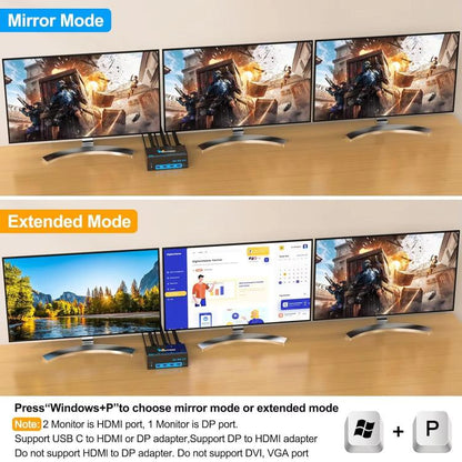 YOUTING YT-203HD 2 In 3 Out KVM USB3.0 Switch