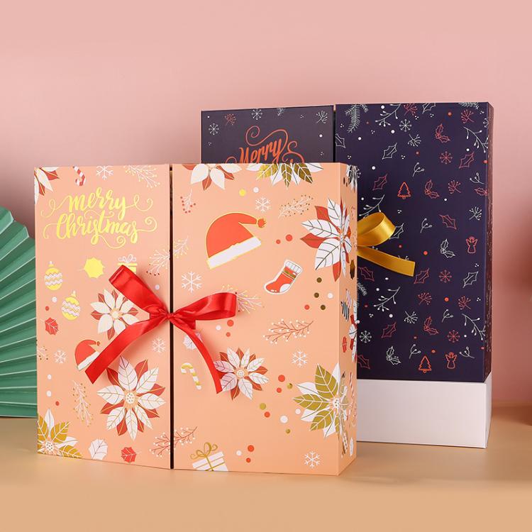 Christmas Advent Calendar Blind Box 24 Empty DIY Gift Boxes Countdown Surprise For Kids & Adults, Blue, Gold Yellow, Green