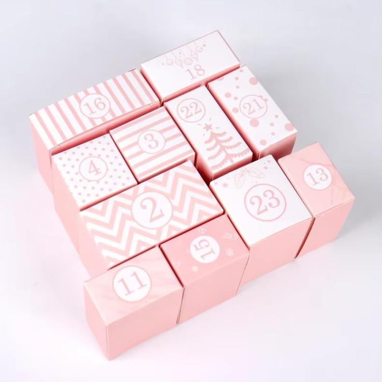 Christmas Advent Calendar Blind Box 24 Empty DIY Gift Boxes Countdown Surprise For Kids & Adults
