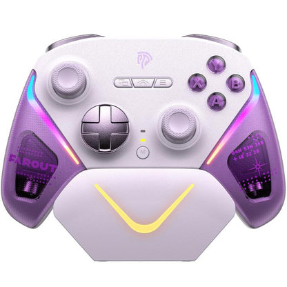 Manette de jeu sans fil EasySMX D10 avec gâchettes bimodes et joysticks à effet Hall TMR, station de chargement pour PC/Switch/Téléphone/Steam