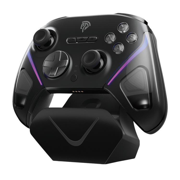 Manette de jeu sans fil EasySMX D10 avec gâchettes bimodes et joysticks à effet Hall TMR, station de chargement pour PC/Switch/Téléphone/Steam