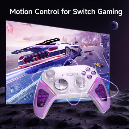 Manette de jeu sans fil EasySMX D10 avec gâchettes bimodes et joysticks à effet Hall TMR, station de chargement pour PC/Switch/Téléphone/Steam
