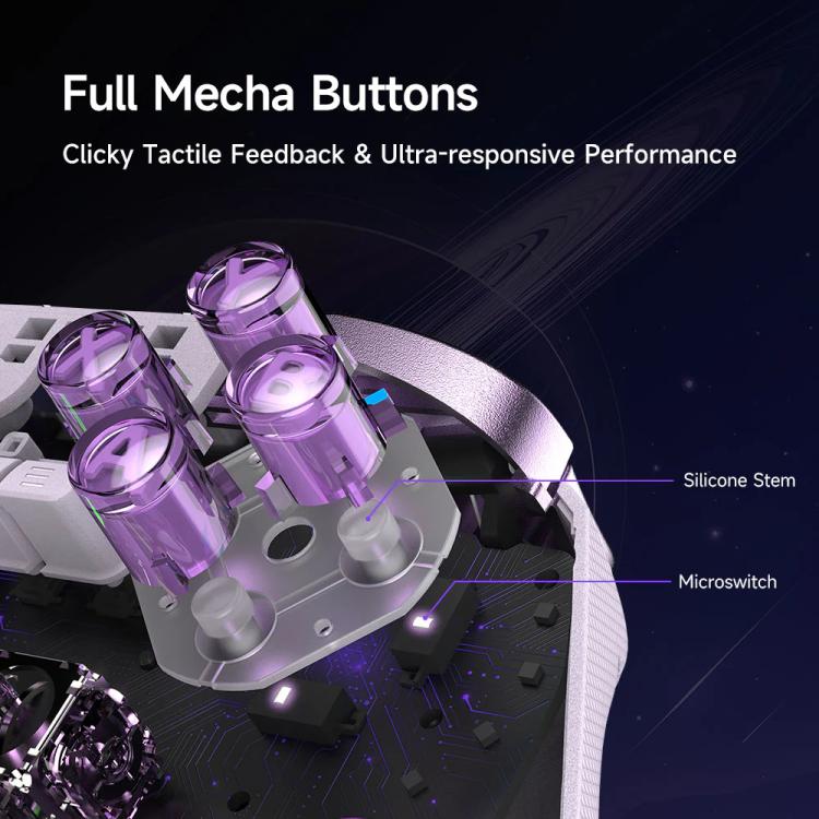 Manette de jeu sans fil EasySMX D10 avec gâchettes bimodes et joysticks à effet Hall TMR, station de chargement pour PC/Switch/Téléphone/Steam