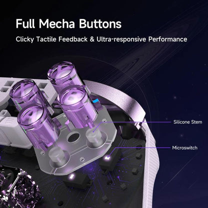 Manette de jeu sans fil EasySMX D10 avec gâchettes bimodes et joysticks à effet Hall TMR, station de chargement pour PC/Switch/Téléphone/Steam