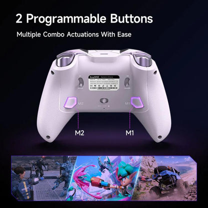 Manette de jeu sans fil EasySMX D10 avec gâchettes bimodes et joysticks à effet Hall TMR, station de chargement pour PC/Switch/Téléphone/Steam