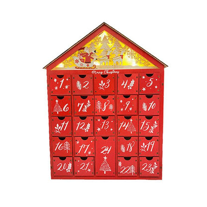 Christmas Countdown Calendar 24 Drawer Glowing Gift Candy Box