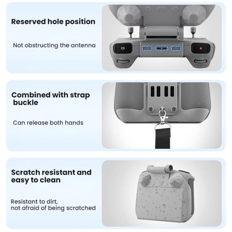 For DJI Mavic Air 2/Mavic 3 Pro BRDRC Remote Control Hood + Hanging Belt