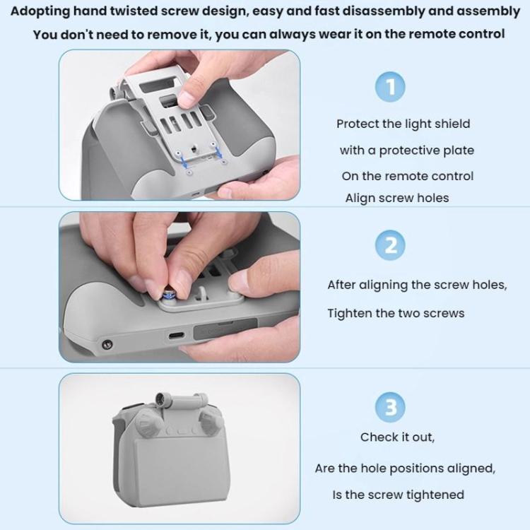 For DJI Mavic Air 2/Mavic 3 Pro BRDRC Remote Control Hood + Hanging Belt