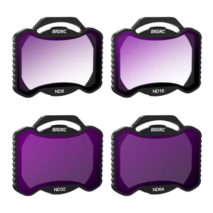 For DJI Avata 2 BRDRC Aluminum Frame Filter Accessories, CPL, ND16, ND32, UV+CPL+ND16, ND8+ND16+ND32, ND8+ND16+ND32+ND64