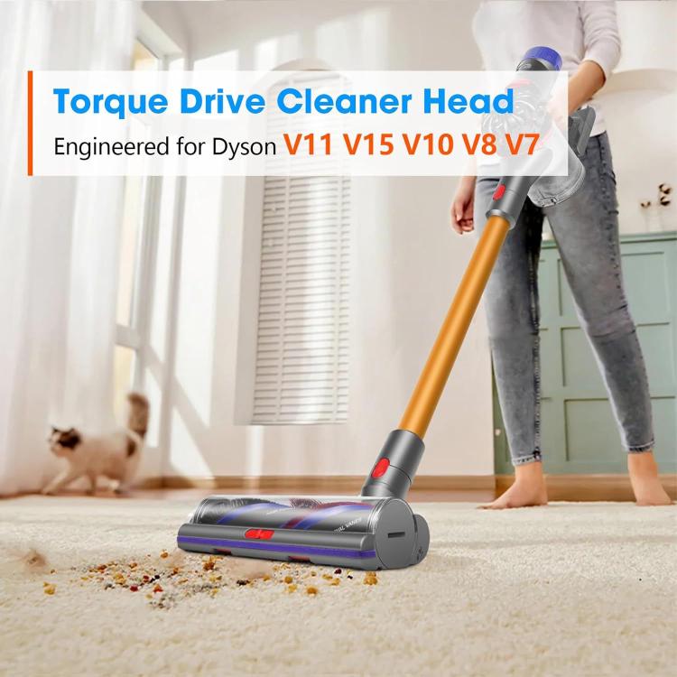 Brosse à couple élevé 100W pour aspirateur Dyson V7/V8/V10/V11/V15, puissance d'aspiration réglable, brosse à couple élevé 100W