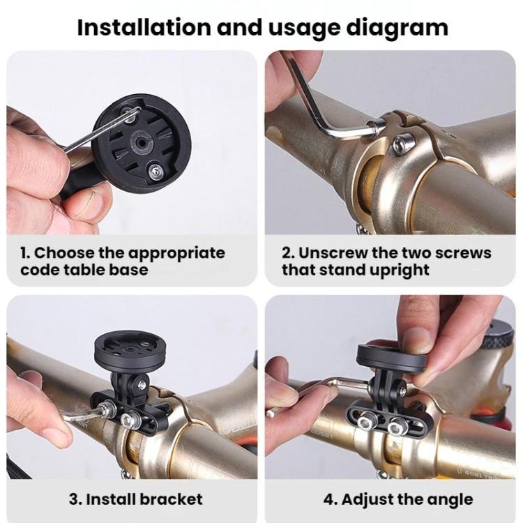 Bicycle Computer Stand Adjustable Angle Extension Rack Mountain Bike Sports Camera Stand, Bicycle Computer Stand