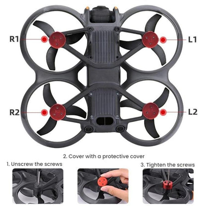 Pour les accessoires de protection anti-poussière de moteur BRDRC DJI Avata 2, couvercle de moteur, couvercle inférieur + couvercle d'objectif, couvercle inférieur + anneau de protection