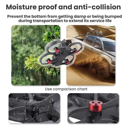 Pour les accessoires de protection anti-poussière de moteur BRDRC DJI Avata 2, couvercle de moteur, couvercle inférieur + couvercle d'objectif, couvercle inférieur + anneau de protection