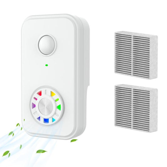 Purificateur d'air à ions négatifs avec ventilateur intégré et 2 filtres HEPA pour l'élimination des odeurs de salle de bain, prise américaine blanche, prise européenne blanche, prise américaine noire, prise européenne noire
