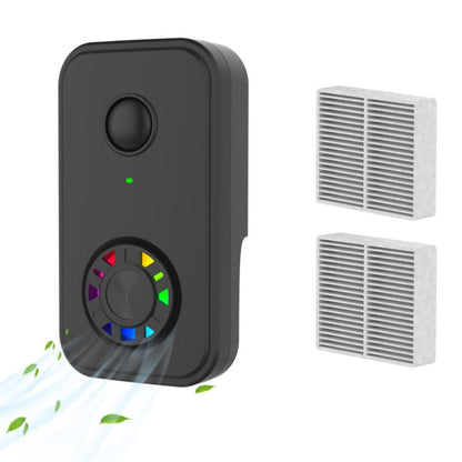 Negative Ion Air Purifier With Built-In Fan And 2 HEPA Filters For Indoor Bathroom Odor Removal, US Plug White, EU Plug White, US Plug Black, EU Plug Black