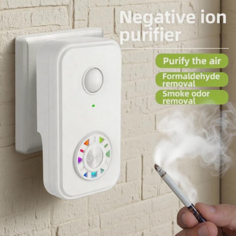 Negative Ion Air Purifier With Built-In Fan And 2 HEPA Filters For Indoor Bathroom Odor Removal, US Plug White, EU Plug White, US Plug Black, EU Plug Black