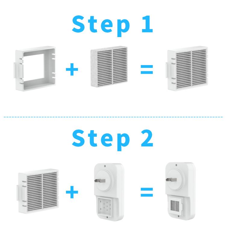 Negative Ion Air Purifier With Built-In Fan And 2 HEPA Filters For Indoor Bathroom Odor Removal, US Plug White, EU Plug White, US Plug Black, EU Plug Black