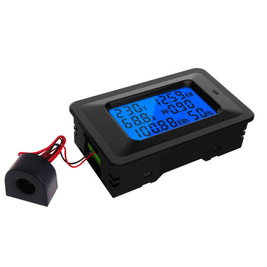 Multifunctionele elektrische meter AC digitale spanningsfrequentiemonitor, AC 20A 4400W, AC 100A 22000W met transformator