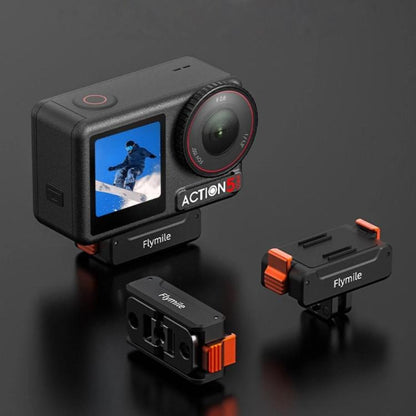 For DJI Osmo Action 5 Pro /4/3 Flymile Magnetic Quick Release Base With 1/4-inch Screw & 2-claw Interface, 1/4-inch Screw & 2-claw