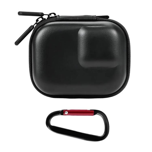 Flymile PU Mini Camera Case with Carabiner For Caged DJI Action 3/4/5 Pro/Insta360 Ace Pro 2/1/GoPro